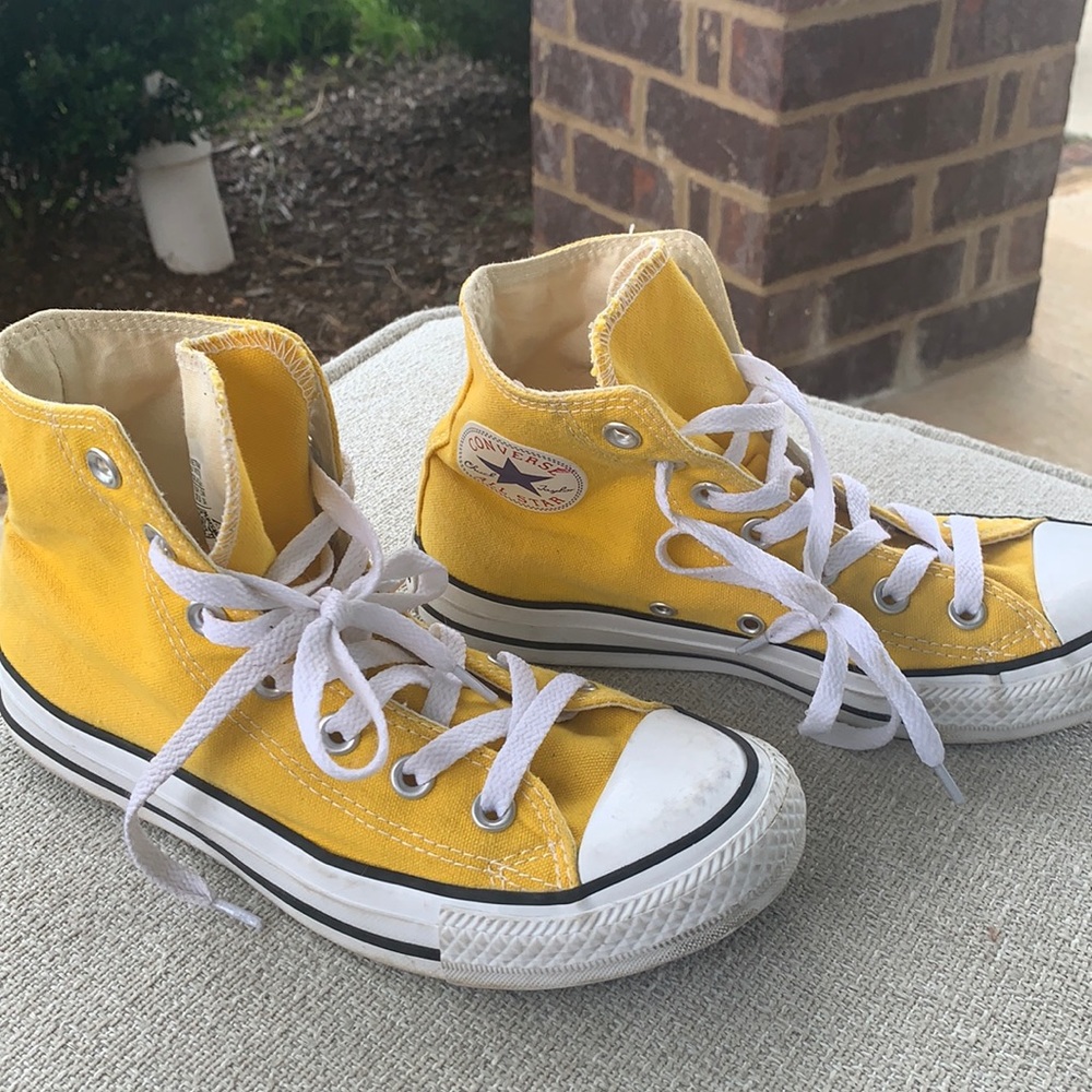 Yellow high top Converse All-star -Women’s 7